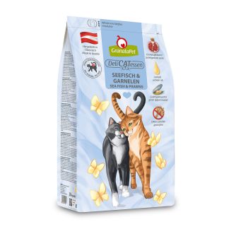 GranataPet Trockenfutter für Katzen, Seefisch & Garnelen, 300g Sack