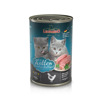 LEONARDO Nassfutter für Kitten, Reich an Geflügel, 85g Beutel