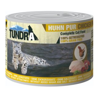 TUNDRA Nassfutter für Katzen, Geschmack Huhn, Monoprotein, in der Dose