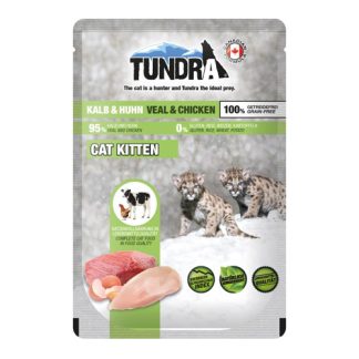 TUNDRA Nassfutter für Kitten, Geschmack Kalb und Huhn, im Beutel