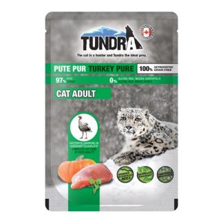 TUNDRA Nassfutter für Katzen, Geschmack Pute, im Beutel