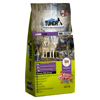 TUNDRA Trockenfutter für Hunde, Geschmack Lamm