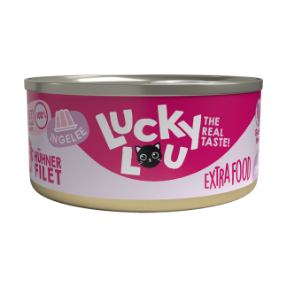 Lucky Lou Ergänzungsfutter Hühnerfilet in Gelee 70g für Katzen in der Dose