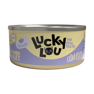 Lucky Lou Ergänzungsfutter Hühnerfilet in Sud 70g für Katzen in der Dose