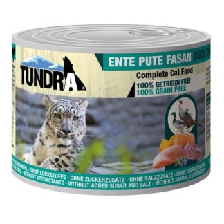 TUNDRA Nassfutter für Katzen, Geschmack Ente, Pute und Fasan