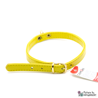 Camon, Halsband für Hunde, 1cm breit, 36cm lang, gelb