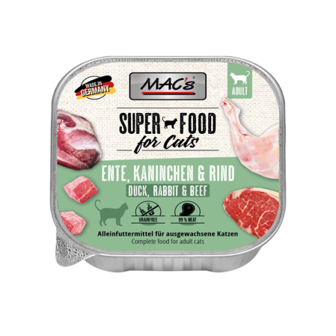 MAC's - SUPERFOOD - Ente, Kaninchen & Rind - Schale - 100g