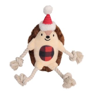 CAMON – Hundespielzeug mit Quietschi – Weihnachtsigel mit Tau – Höhe 28cm